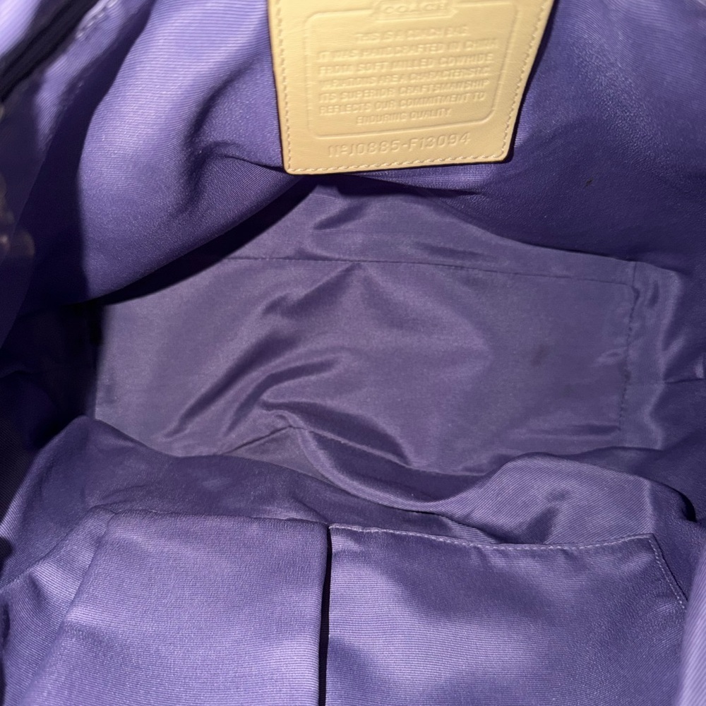 Coach Beige Leather Hobo Bag#F13094 - Picture 12 of 13